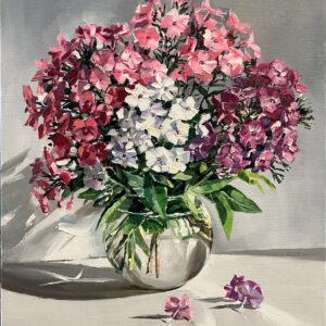 Картина "Флоксы в вазе"